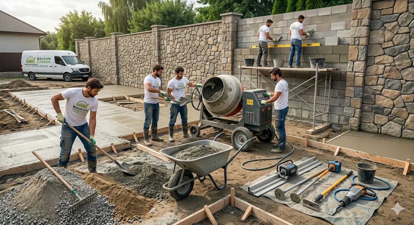 Zidanje ograda i betonski radovi - Balkan Garden