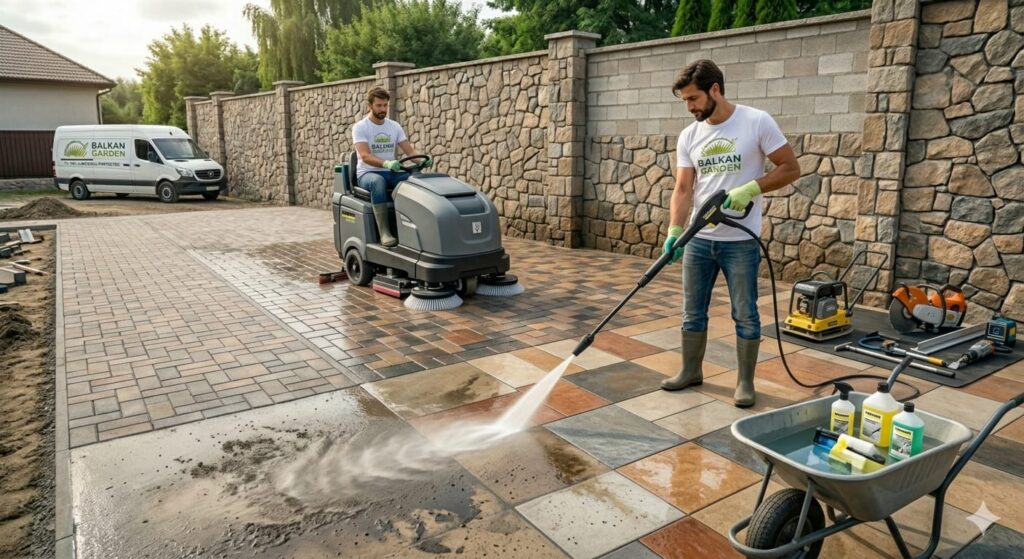 Profesionalno mašinsko pranje behatona visokim pritiskom Beograd – Balkan Garden